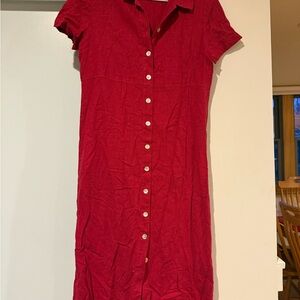 Talbots Vibrant Red Dress